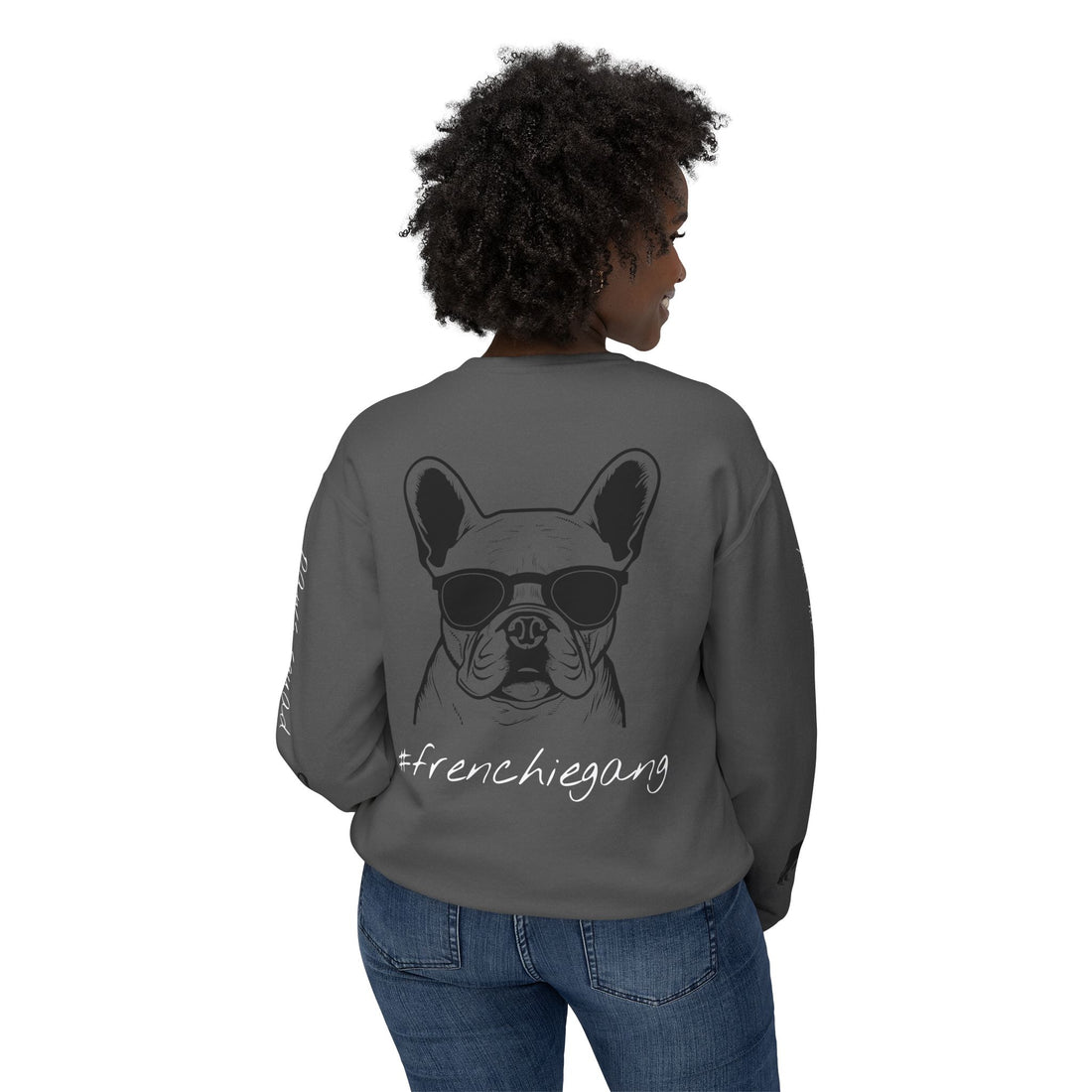 ISSA FRENCHIE LOVE Unisex Lightweight Crewneck Sweatshirt