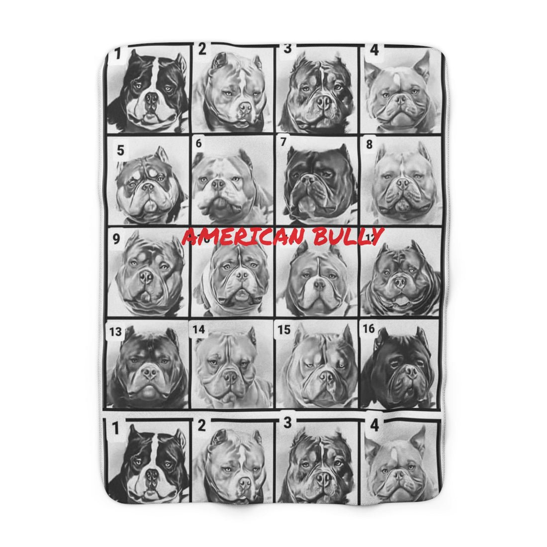 American Bully Sherpa Fleece Blanket