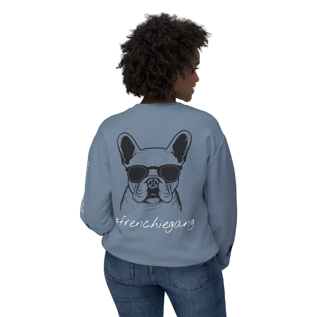 ISSA FRENCHIE LOVE Unisex Lightweight Crewneck Sweatshirt