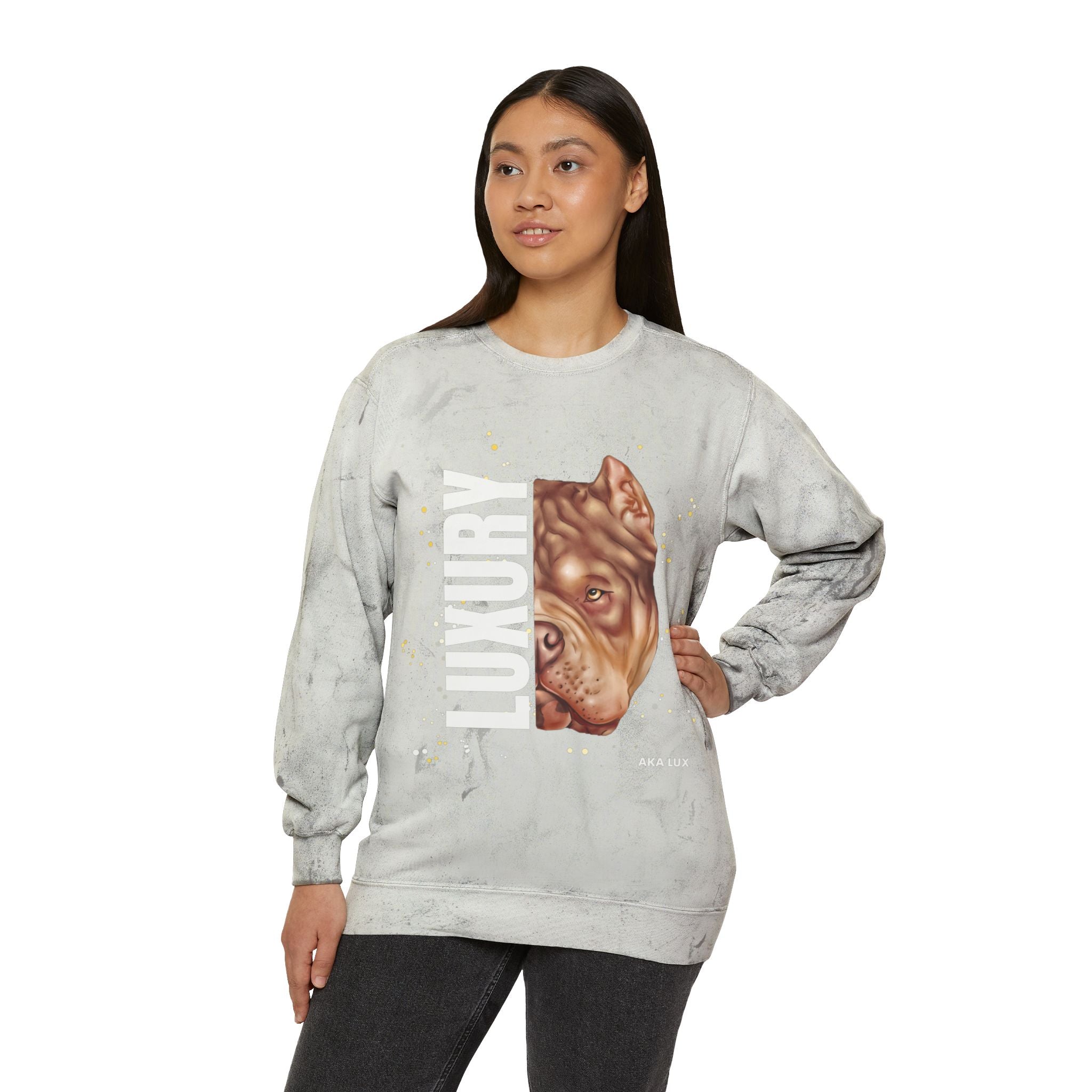 Luxury aka LUX Unisex Color Blast Crewneck Sweatshirt