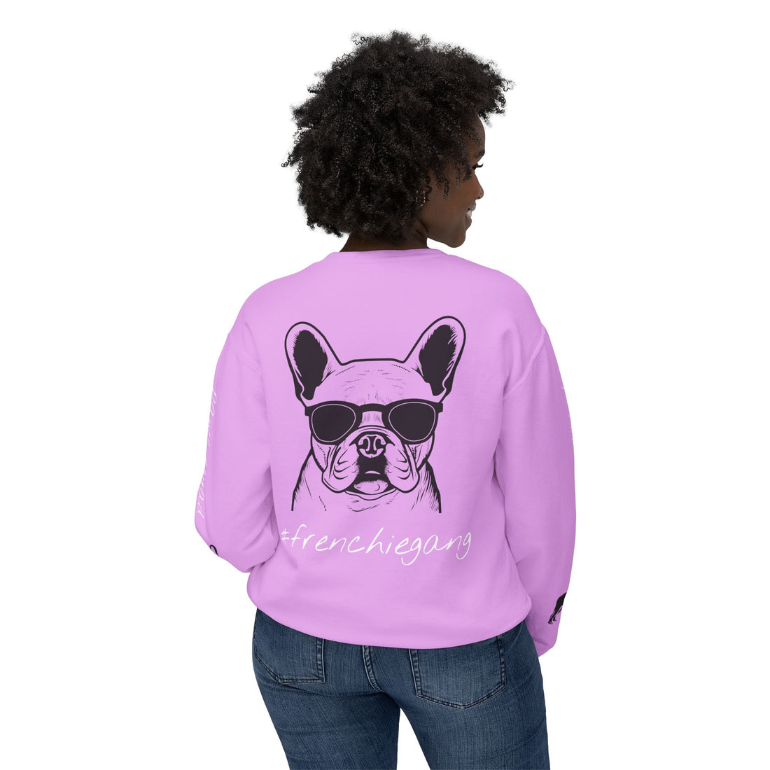 ISSA FRENCHIE LOVE Unisex Lightweight Crewneck Sweatshirt