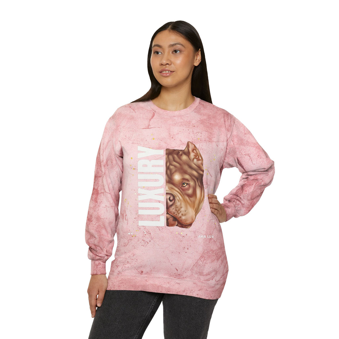 Luxury aka LUX Unisex Color Blast Crewneck Sweatshirt