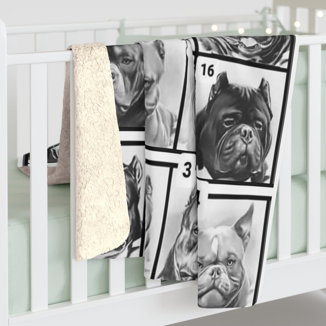 American Bully Sherpa Fleece Blanket