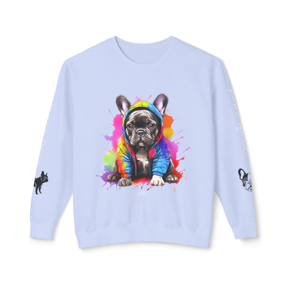 ISSA FRENCHIE LOVE Unisex Lightweight Crewneck Sweatshirt