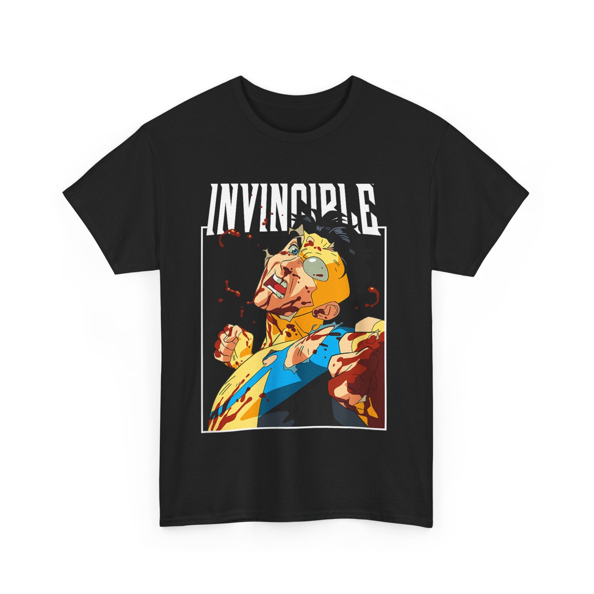 Unisex Heavy Cotton Tee - Invincible Graphic Tee, Superhero Shirt, Gift for Comics Fans, Casual Wear, Birthday, Holiday Apparel