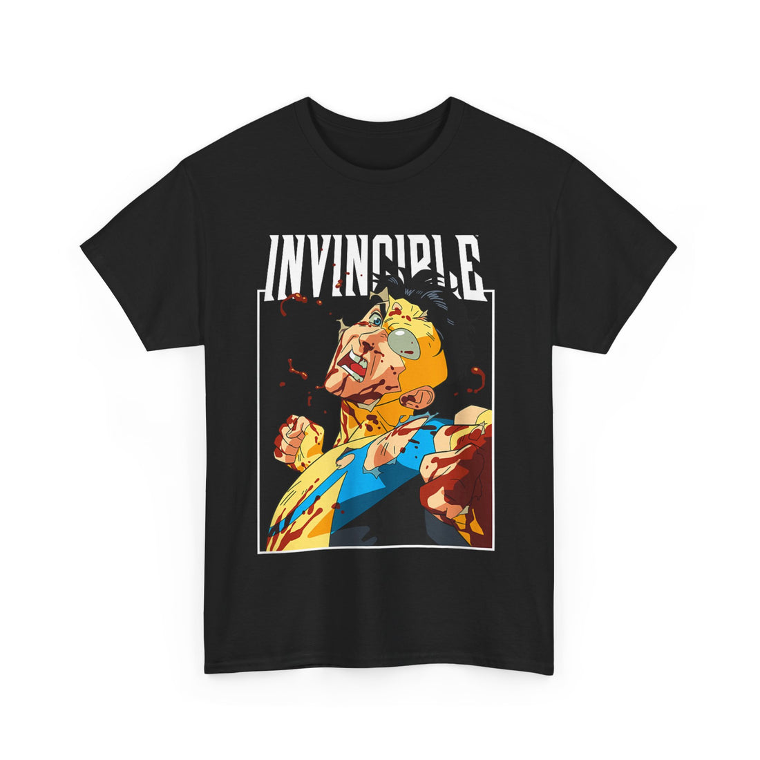 Unisex Heavy Cotton Tee - Invincible Graphic Tee, Superhero Shirt, Gift for Comics Fans, Casual Wear, Birthday, Holiday Apparel