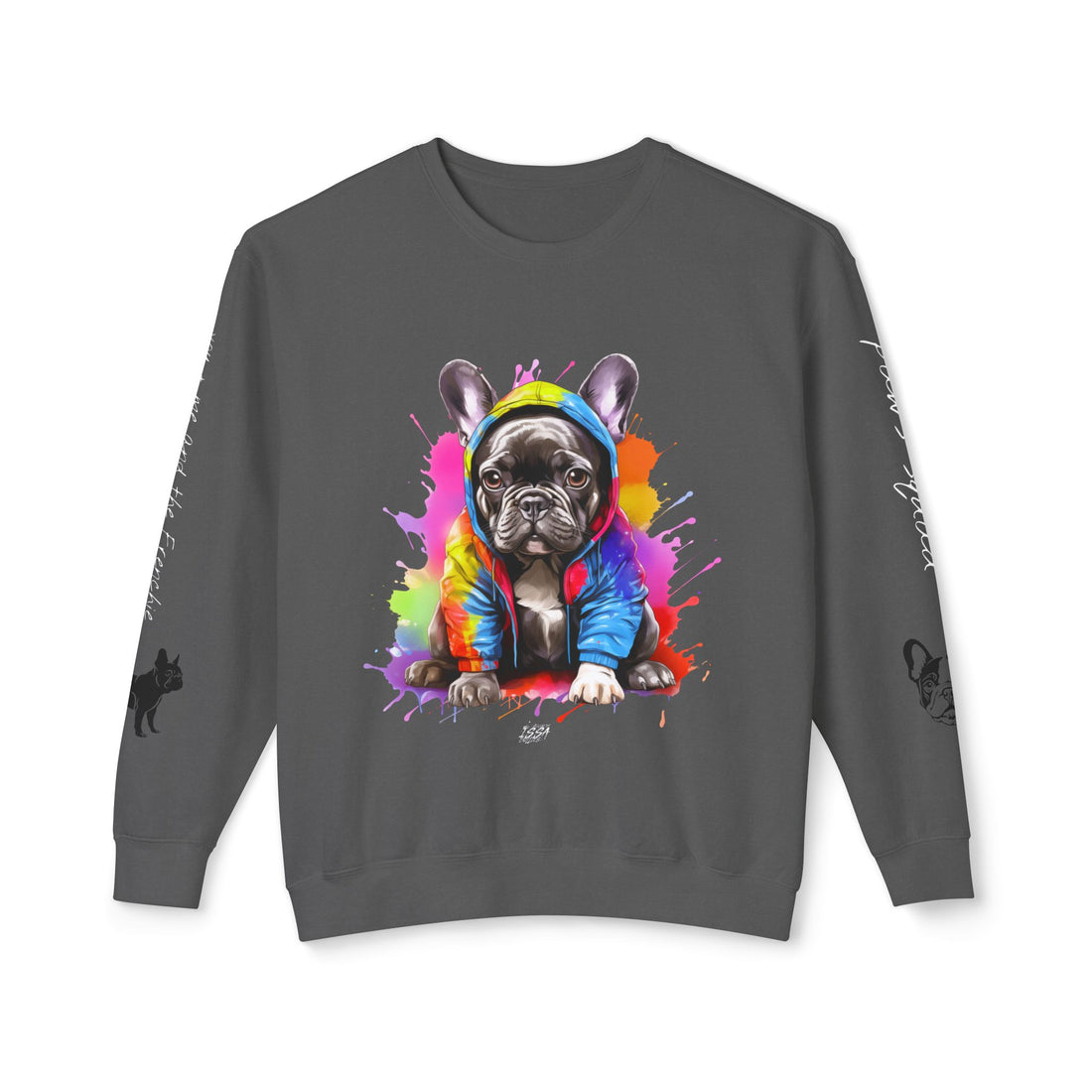 ISSA FRENCHIE LOVE Unisex Lightweight Crewneck Sweatshirt