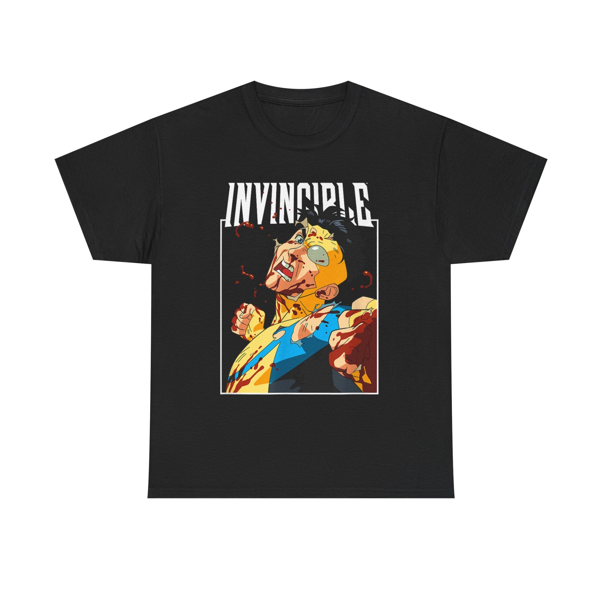 Unisex Heavy Cotton Tee - Invincible Graphic Tee, Superhero Shirt, Gift for Comics Fans, Casual Wear, Birthday, Holiday Apparel
