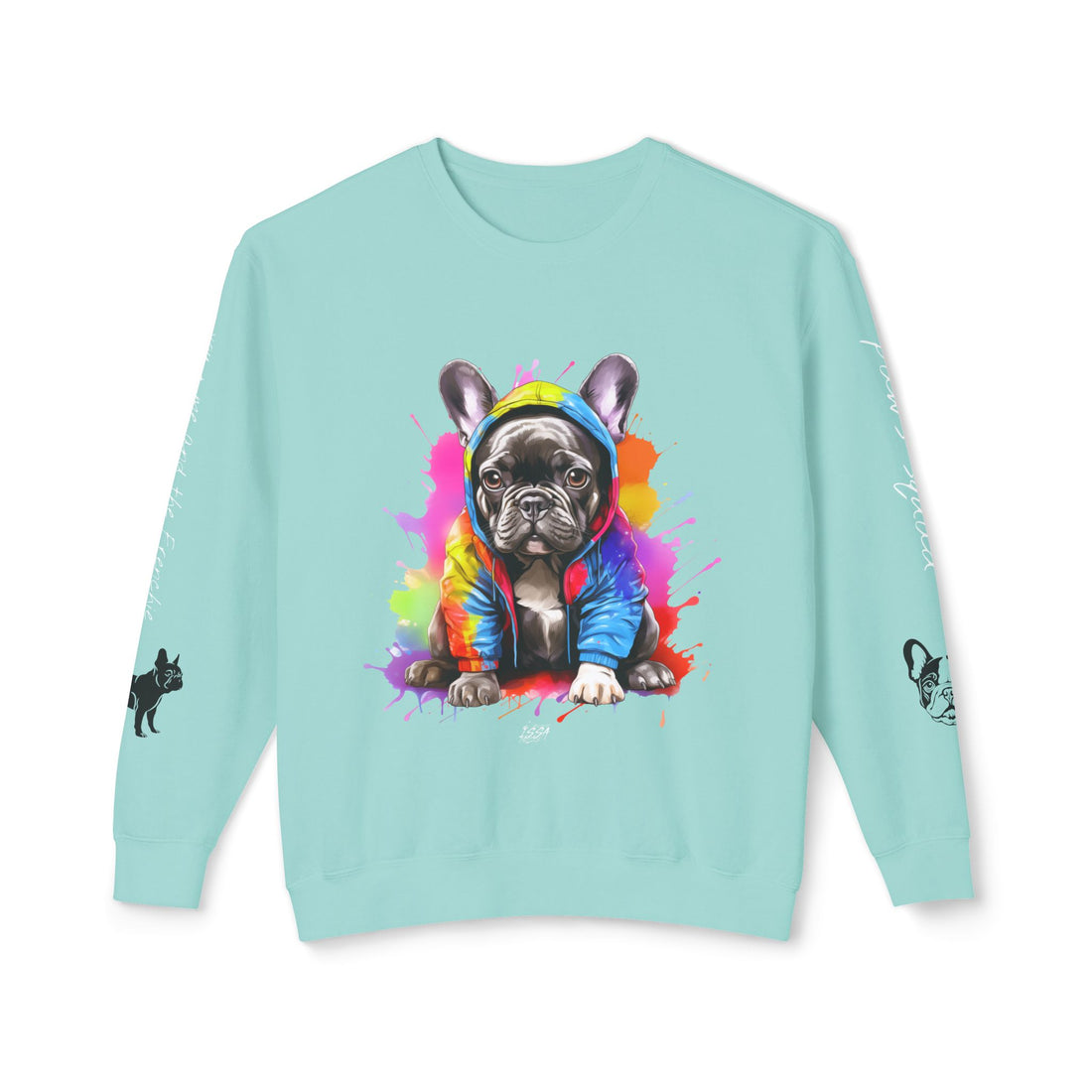 ISSA FRENCHIE LOVE Unisex Lightweight Crewneck Sweatshirt