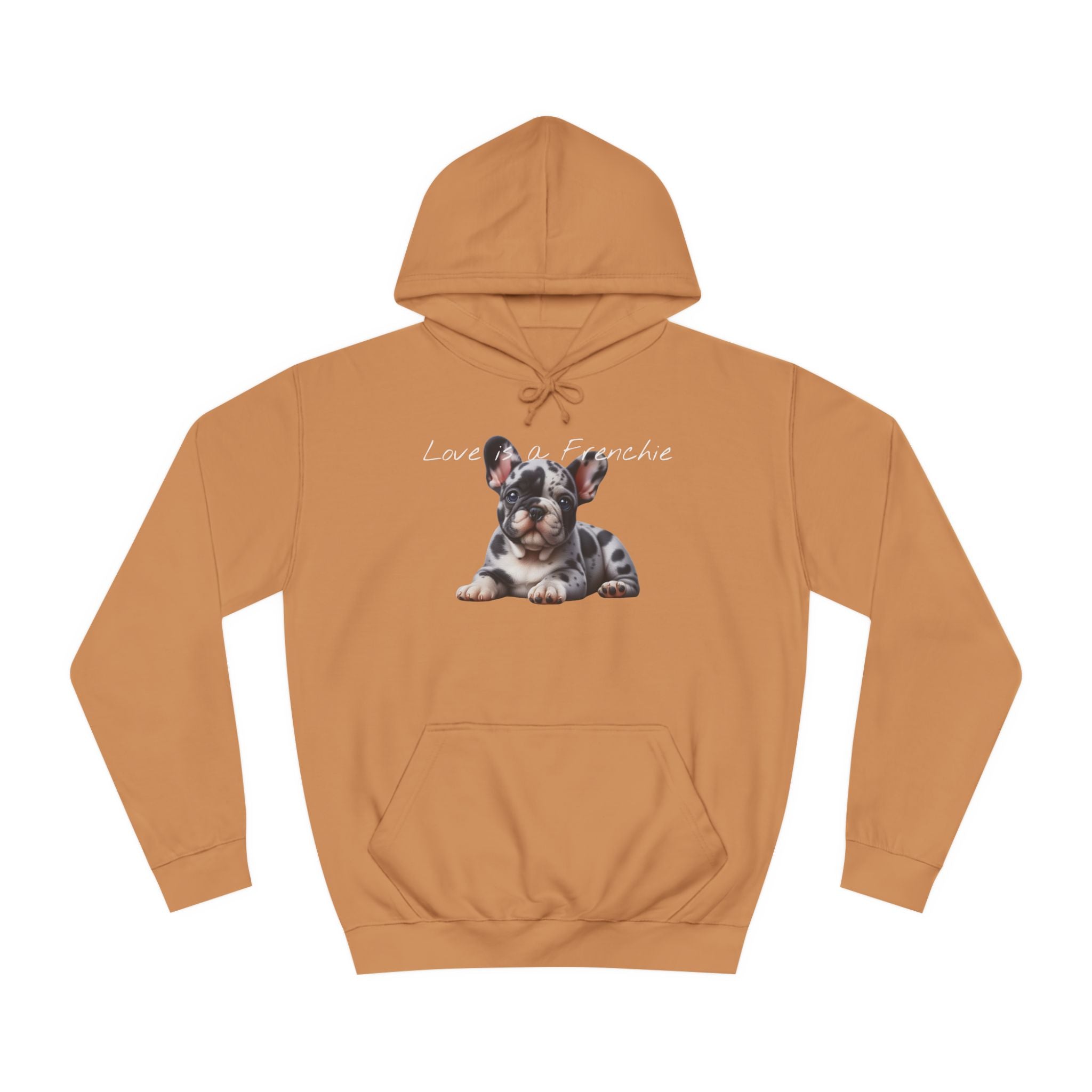 LOVE IS A FRENCHIE Unisex College Hoodie
