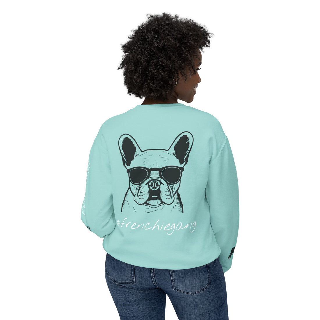 ISSA FRENCHIE LOVE Unisex Lightweight Crewneck Sweatshirt