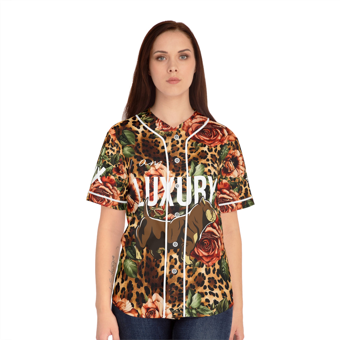 I AM LUX Women's Baseball Jersey (AOP)