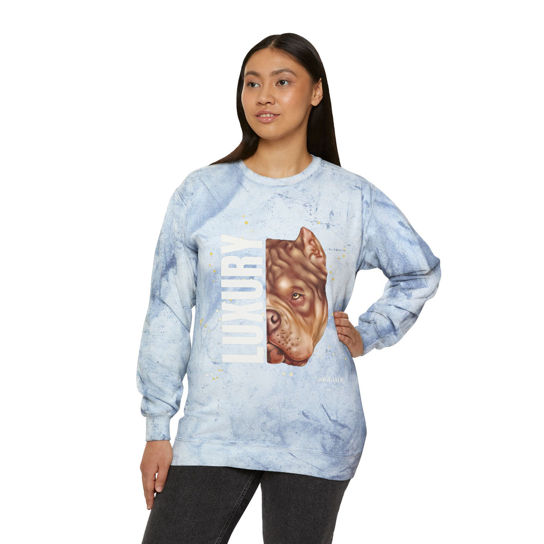 Luxury aka LUX Unisex Color Blast Crewneck Sweatshirt