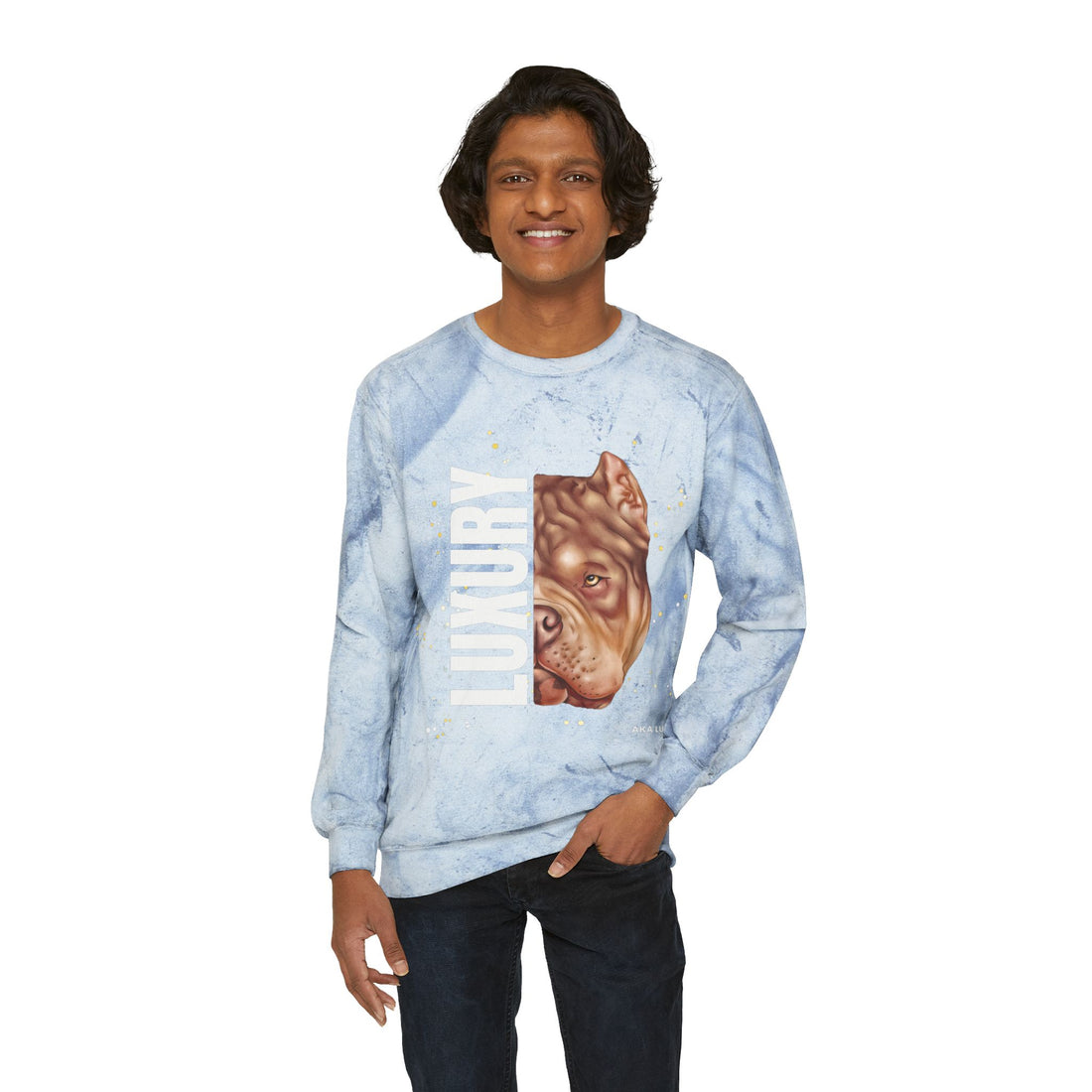 Luxury aka LUX Unisex Color Blast Crewneck Sweatshirt