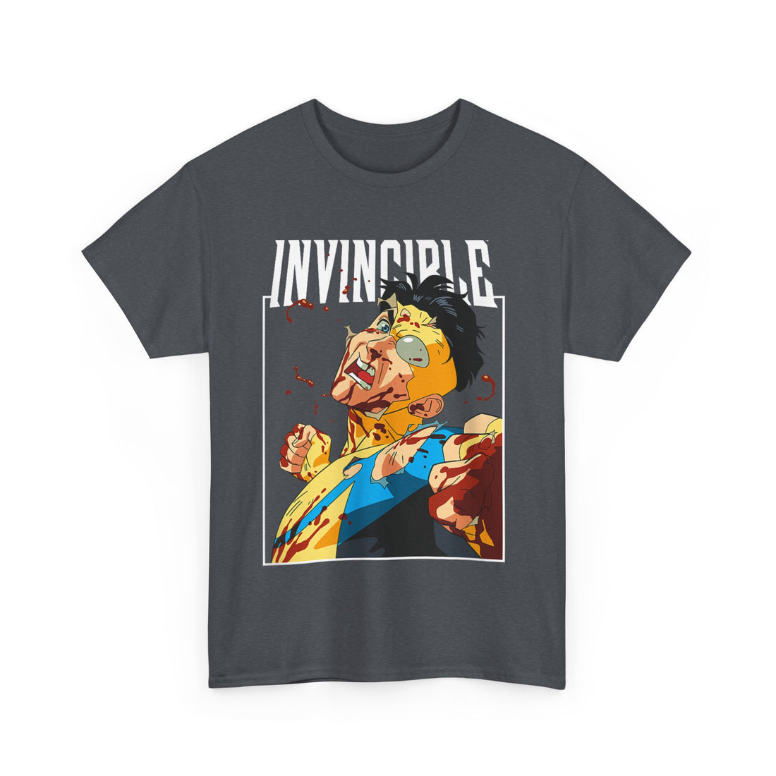 Unisex Heavy Cotton Tee - Invincible Graphic Tee, Superhero Shirt, Gift for Comics Fans, Casual Wear, Birthday, Holiday Apparel