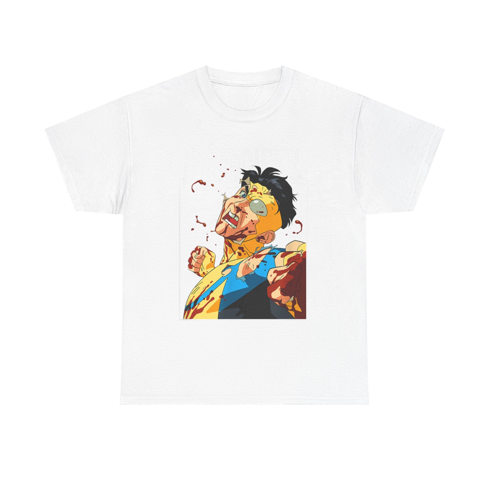 Unisex Heavy Cotton Tee - Invincible Graphic Tee, Superhero Shirt, Gift for Comics Fans, Casual Wear, Birthday, Holiday Apparel