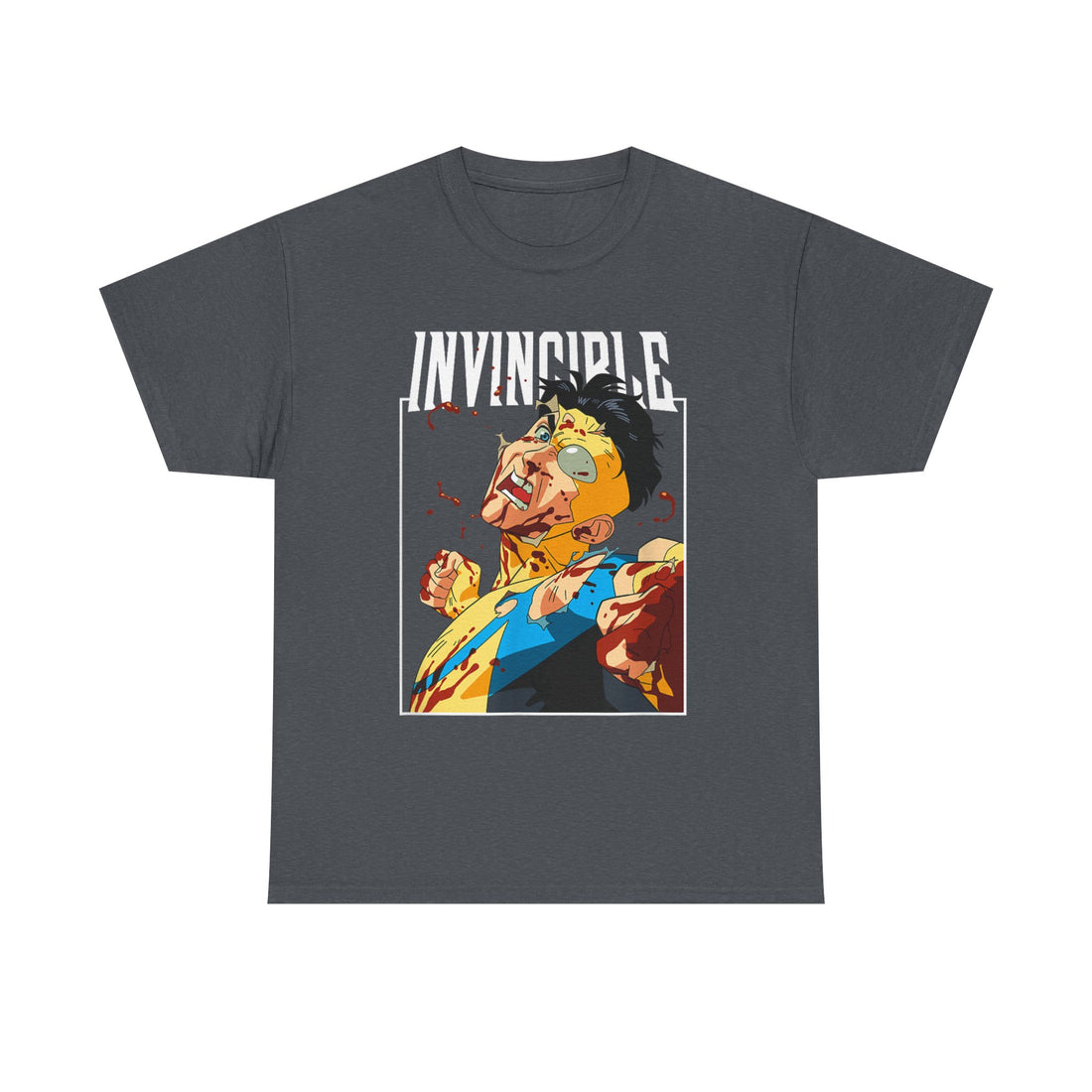 Unisex Heavy Cotton Tee - Invincible Graphic Tee, Superhero Shirt, Gift for Comics Fans, Casual Wear, Birthday, Holiday Apparel