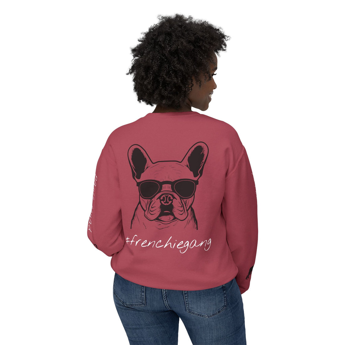 ISSA FRENCHIE LOVE Unisex Lightweight Crewneck Sweatshirt